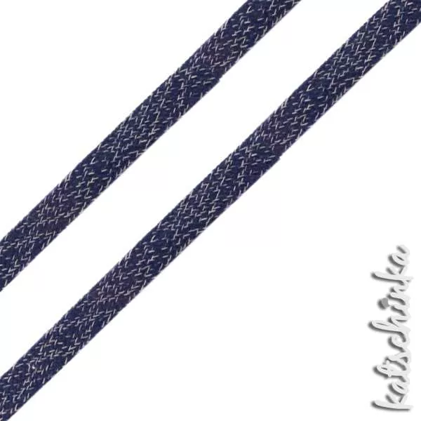 Flache Baumwoll-Kordel meliert 20 mm – Hochwertiges Hoodieband für Kleidung & Taschen